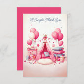 プリンセステペ&ピロースランバーバースデーパーティー サンキューカード (正面/裏面)