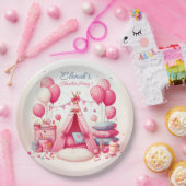 プリンセステペ&ピロースランバーバースデーパーティー ペーパープレート (パーティー)