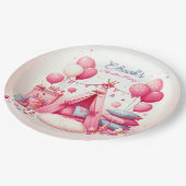 プリンセステペ&ピロースランバーバースデーパーティー ペーパープレート (アングル)