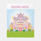 プリンセスデコール!城パーソナライズされた フリースブランケット (正面)