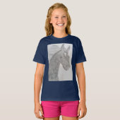 プリンセストイタスティックブラック美しい女子Tシャツ Tシャツ (正面フル)