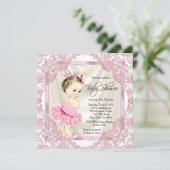 プリンセストゥトゥパール バレリーナ ベビーシャワー 招待状 (スタンド正面)