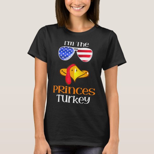 プリンセストルコ顔感謝祭アメリカ国旗の日 Tシャツ (正面)