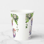 プリンセスドラゴンと花模様ガールベビーシャワー 紙コップ (右)