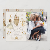 プリンセスドラゴンフェアユタールダークスキン誕生日写真 招待状 (正面/裏面)