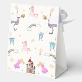 プリンセスドラゴンユニコーンキャッスルベビーシャワー フェイバーボックス (裏面)