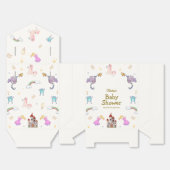 プリンセスドラゴンユニコーンキャッスルベビーシャワー フェイバーボックス (見開き)