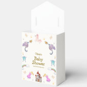 プリンセスドラゴンユニコーンキャッスルベビーシャワー フェイバーボックス (見開き)