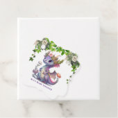 プリンセスドラゴン花模様ガールベビーシャワーありがとう フェイバータグ (インサイチュ)