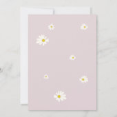 プリンセスドレエレガントスピンクホワイトデイジースウィート16 招待状 (裏面)