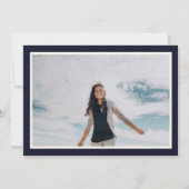 プリンセスドレスとホワイトバラ王室のズブルー写真 セーブザデート (裏面)