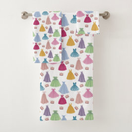 プリンセスドレスフェアユータリーガールバスルーム バスタオルセット