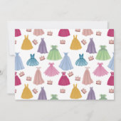 プリンセスドレスフェアリーガールフォト誕生日 招待状 (裏面)