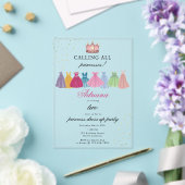 プリンセスドレスフェアリータリードレスアップガール誕生日 アクリル招待状 (インサイチュ (ウェディング))