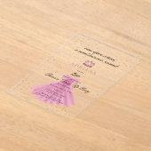 プリンセスドレスフェアリータリーワンオンザタイム誕生日 アクリル招待状 (レイダウン)