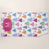 プリンセスドレスフェアリータリー小さな女の子 ビーチタオル (正面)