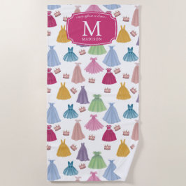 プリンセスドレスフェアリータリー小さな女の子 ビーチタオル