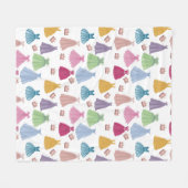 プリンセスドレスフェアリータレ小さな女の子パターン フリースブランケット (正面(横))