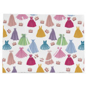 プリンセスドレスフェアリータレ小さな女の子パターン ラージペーパーバッグ (裏面)