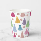 プリンセスドレスフェアリータレ小さな女の子パターン 紙コップ (左)