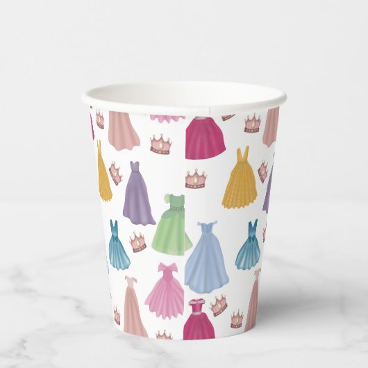 プリンセスドレスフェアリータレ小さな女の子パターン 紙コップ (右)