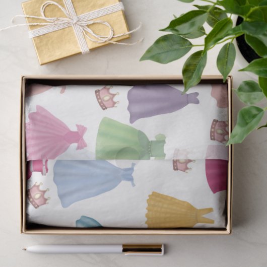 プリンセスドレスフェアリータレ小さな女の子パターン 薄葉紙 (ギフト)