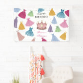 プリンセスドレスフェアリータレ小さな女の子誕生日 横断幕 (インサイチュ)