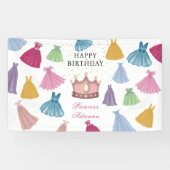 プリンセスドレスフェアリータレ小さな女の子誕生日 横断幕 (横)