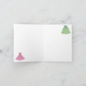 プリンセスドレス おとぎ話の小さな女の子のパターン カード (内部)