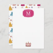 プリンセスドレス おとぎ話の小さな女の子 ノートカード (正面/裏面)