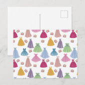 プリンセスドレス  フェアリーテイル  ちいさなプリンセス  パターン ポストカード (正面/裏面)