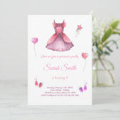 プリンセスドレス 誕生日招待状 招待状 (スタンド正面)