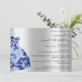 プリンセスドレ王室のススウィート16thブルーネイビープリンセス 招待状 (スタンド正面)