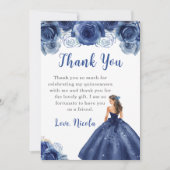 プリンセスネイビードレスキンセアニェラありがとう サンキューカード (正面)