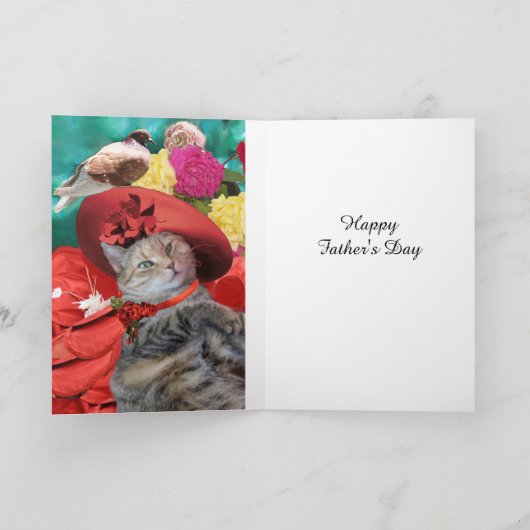 プリンセスネコと赤帽子とハトの父の日 カード (内部)