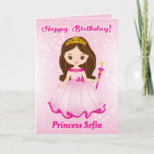 プリンセスハッピーバースデーカード | 年齢の追加 カード (正面)