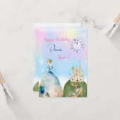 プリンセスハッピーバースデー挨拶 カード (正面/裏面インサイチュ)