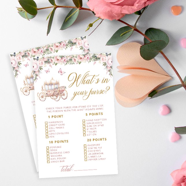 プリンセスハンドバッグの赤ちゃんシャワーゲームの内容 (クリエイターアップロード済み)