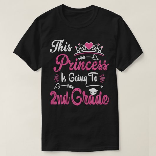プリンセスバックT用の第2級女の子のシャツ Tシャツ (デザイン正面)