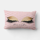 プリンセスバラ金ゴールドグリッターラッシュネームストライプ ランバークッション (裏面)