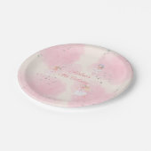 プリンセスバレリーナ誕生日紙パーティープレート ペーパープレート (アングル)