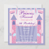 プリンセスバースデーパーティー招待城 招待状 (正面)