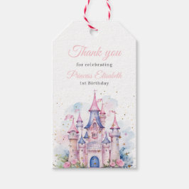 プリンセスバースデーパーティー、プリンセス城誕生日 ギフトタグ