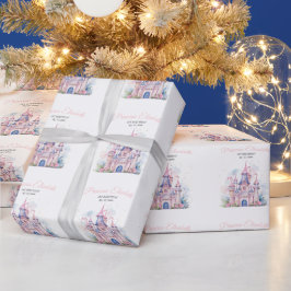 プリンセスバースデーパーティー、プリンセス城誕生日 ラッピングペーパー