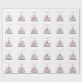 プリンセスバースデーパーティー、プリンセス城誕生日 ラッピングペーパー (フラット)