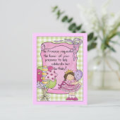 プリンセスバースデーパーティ招待状 インビテーションポストカード (スタンド正面)