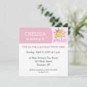 プリンセスバースデーパーティ招待状-ブロンド 招待状 (スタンド正面)