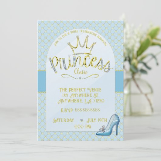 プリンセスバースデーパーティ招待状 招待状 (スタンド正面)
