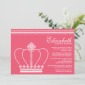 プリンセスバースデーパーティ招待状 招待状 (スタンド正面)