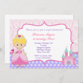 プリンセスバースデーパーティ招待状 招待状 (正面/裏面)